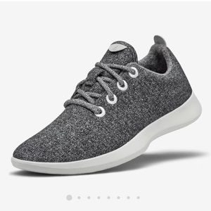 Women's grey and white Allbirds Wool Runners size 5
